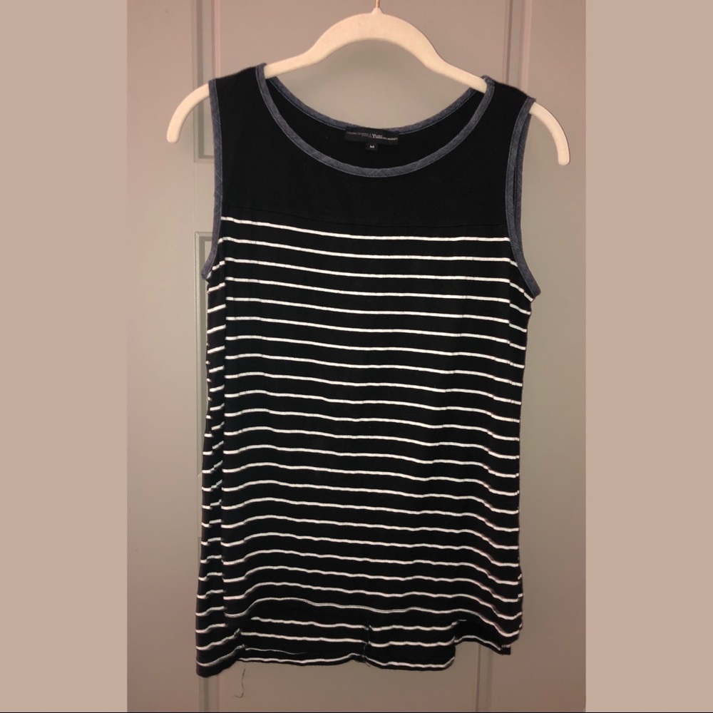 Black and white striped tank top